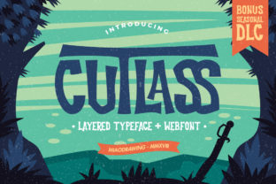 Cutlass Typeface: Bold Pirate Style for Crafters