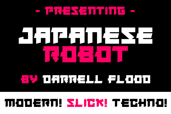 Japanese Robot Font: A Bold Display Choice for Modern Design