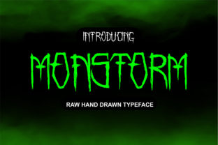 Monstorm: A Raw Display Font for Bold Editorial Design