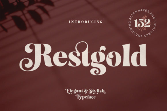 Restgold: A Modern Display Font for Elegant Branding