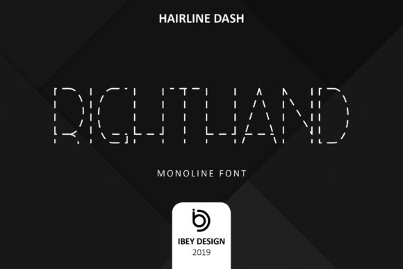 Right Hand Hairline Dash: The Modern Monoline Font for Crafters