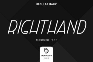 Right Hand Italic: A Modern Monoline Font for Makers