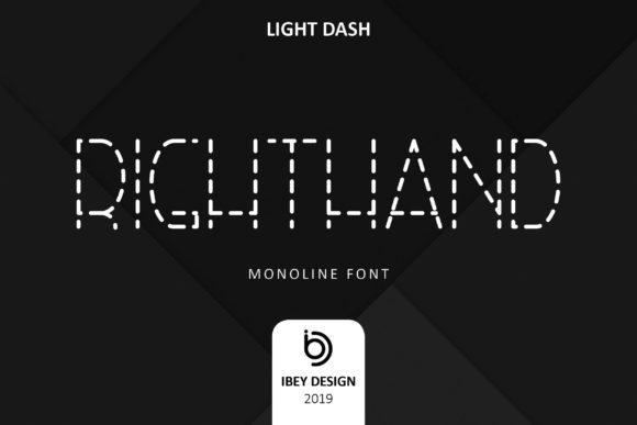 Right Hand Light Dash: A Modern Monoline Typeface for Branding